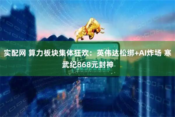 实配网 算力板块集体狂欢：英伟达松绑+AI炸场 寒武纪868元封神